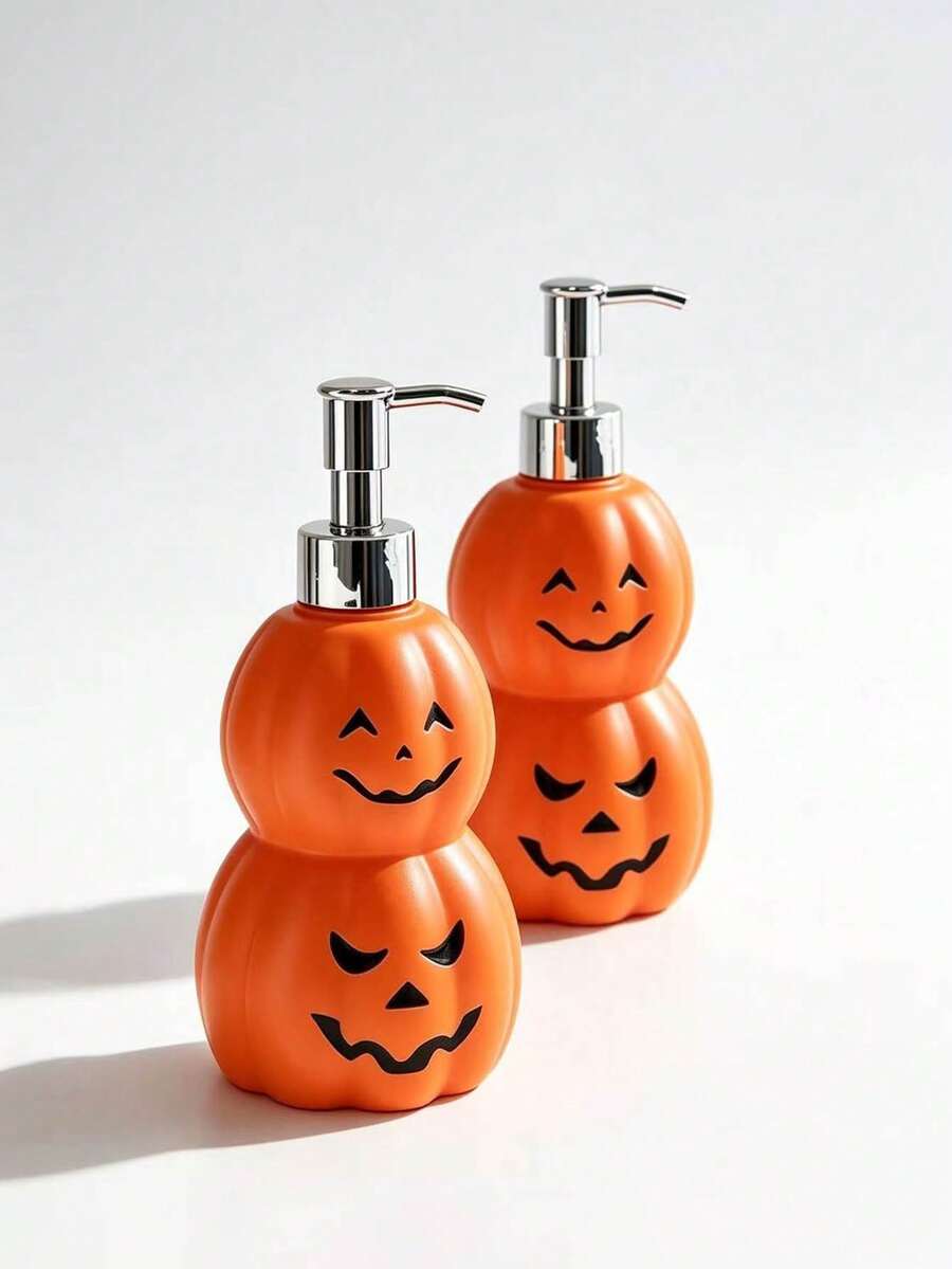 1pc Halloween Pumpkin Soap Dispenser, Cute Pumpkin Bathroom Storage Container, Home Kitchen Party Halloween Decoration, Reusable Empty Bottle, Suitable For Hand Soap, Shampoo, Conditioner, Halloween Holiday Decoration Gift - View 1