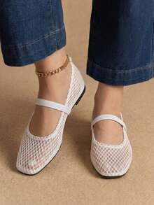 Women Flats - White - View 4