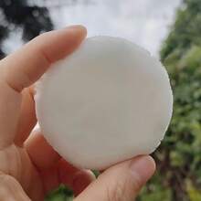 1pc Cloud Flocked Powder Puff, Soft Non-Shedding, Ultra-Soft Flocked Makeup Setting Powder Puff, Loose Powder Puff, Fine Powder Application, Easily Create Exquisite Matte Makeup Effect, Daily Makeup Setting Beauty Tool - White - View 4