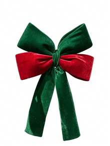 1PC Velvet Christmas Bows,Christmas Tree Decoration, Gift Wrapping Bow, Holiday Party Home Decor Xmas Tree Hanging Decorations, Gift Box Wrapping Bows - Multicolor - View 25