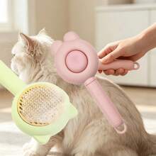 Self-Cleaning Pet Grooming Brush - Cat Hair Brush Skin-Friendly Deshedding Beauty Massage Tool Suitable For Long And Short Hair Pets, Cats Dogs Rabbits Easy Undercoat Removal Grooming Brush - Multicolor - View 4