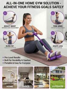 Upgraded Pedal Resistance Band (With Handle) + 8-Figure Puller Set, Multi-Function Stretching Training Band, Suitable For Yoga, Home Workout And More - A - View 5