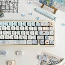 Star Feather DIY personliga högkvalitativa PBT fem-sidiga färgsöms-MOA-höjd-keycaps kompatibla med mekaniska tangentbord - Visa 10