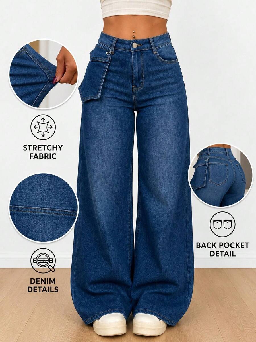 Women Jeans - Deep Blue - View 1