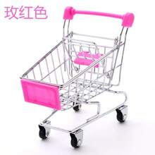 1PC/Mini Metal Shopping Cart Supermarket Trolley, Role Play Toy Dollhouse Decoration Random Color Birthday Gift Holiday Gift Perfect Gift Gift Toy - Multicolor - View 12