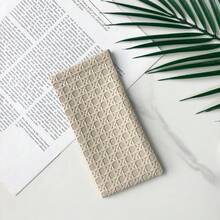 1pc Unisex Rhombus Pattern Soft PU Leather Eyeglass Case - Waterproof Glasses Pouch - Glasses Storage Bag - Watch - Earphone - Small Item Storage Accessory - Ideal Gift Choice - Multicolor - View 14