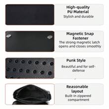 KAIDUCH Punk-Style Crossbody Bag For Men Stylish Men's Sling Bag Large Capacity Shoulder Bag For Travel, School & Daily Use Perfect Gift For Men - Black - View 4