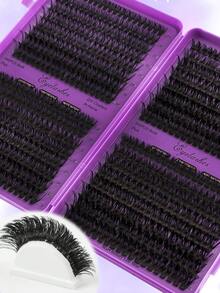 640/592/384pcs D Curl Single Cluster False Eyelashes Set, DIY Eyelash Book Home Lash Extension Kit, Suitable For Beginners, Fluffy Dense Soft Realistic Segmented Lashes, Suitable For Daily/Light Makeup/Cosplay Eye Makeup - DD - View 8