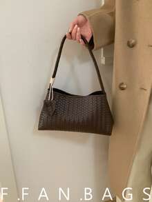 Fashion Casual Minimalist Niche Women's Underarm Bag, Autumn/Winter New Personalized Shoulder Bag - Coffee - View 1