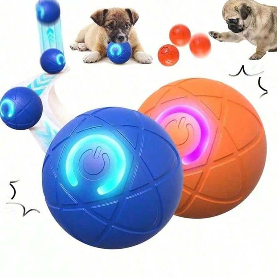1pc Automatic Bouncing Ball Pet Toy, Teasing Jumping Ball, Rechargeable Via USB, Suitable For Small And Medium Dogs Indoor/Outdoor Play, Interactive Pet Toy, Rechargeable Pet Toy, Small Dog, Medium Dog