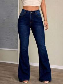 Women Jeans - Dark Blue - View 2