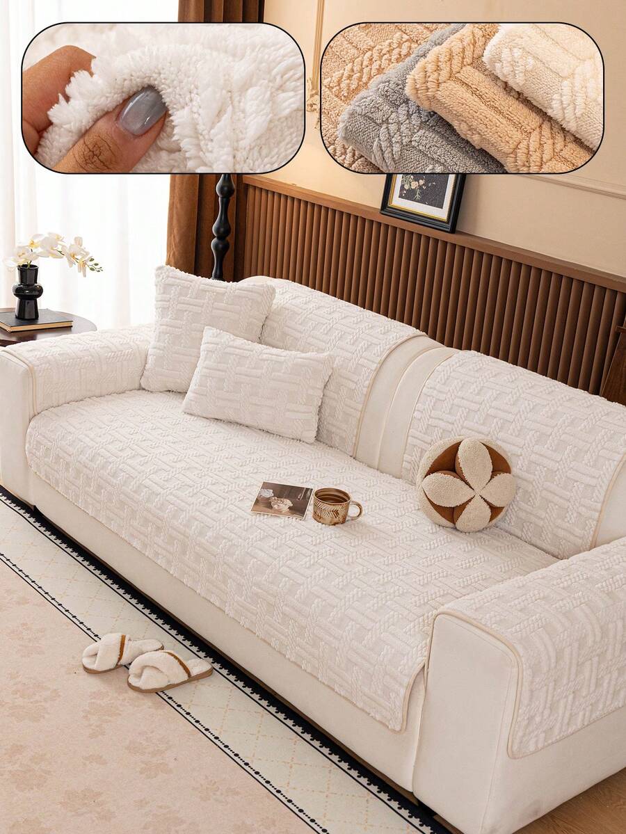 ALPLUME 1pc Modern Style Woven Pattern Non-Slip Sofa Cushion, Pet ...