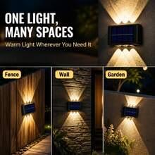 2pcs/1pc Solar Powered Outdoor Wall Light, IPX4 LED Motion Sensor Wall Light, Automatic Dusk To Dawn, Suitable For Yard, Villa, Garage, Fence, Corridor Security And Decorative Lighting - Multi-color - View 2