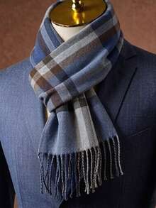 Classic Plaid Scarf, Versatile Autumn/Winter Unisex Gift, High-End Fashion Double-Sided, Warm, Neck Warmer, Blanket - Multicolor - View 10