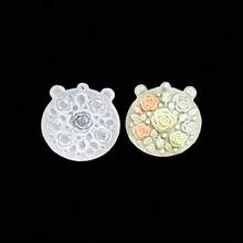 Bear Ear Rose Silicone Mold DIY Handmade Candle Aromatherapy Plaster Soap Silicone Mold - White - View 4