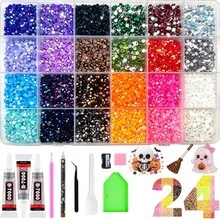 24 Color 3mm Halloween AB Color Resin Pearl Jelly Rhinestone Bean DIY Clothing Diamond Mobile Phone Diamond - Multicolor - View 11