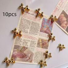 5/10pcs Gold Shiny Puppy Fridge Magnet Set, Cute Magnetic Decorative Stickers, Suitable For Refrigerator, Whiteboard, Office, Kitchen, Home Decor, Fun Gift For Friends, Party Supplies, Bright And Colorful, Durable And Waterproof, Desktop Decoration - Puppy - View 8