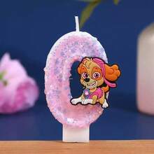Paw Patrol Wangwang Team Digital Candles, Suitable For Birthday Parties, Valentine's Day Celebration Parties, Christmas Commemoration Parties, And Family Gathering Party Celebration Candles (0-9) - 1PC - View 3