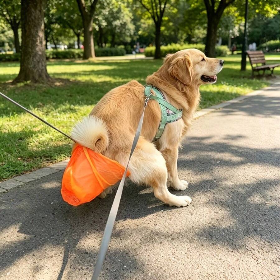 1pc Random Color Retractable Pet Waste Bag Dispenser, Hands-Free Outdoor Dog Poop Cleaner, No Bending, No Direct Hand Contact, Easy To Use And Clean, Suitable For Park Walks And Outings, Fits Small, Medium And Large Pets - Multicolor - View 1