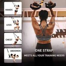 New Fitness Suspension Training Strap, Adjustable Yoga Strap, Wall-Mounted Exercise Yoga Strap - A - View 10