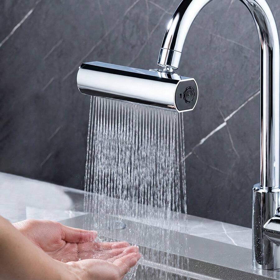 1pc Multi-Function Faucet Adapter, Suitable For Bathroom Sink Faucet, Kitchen Sink Faucet Replacement Parts, Household Essential + 5pcs Faucet Adapters