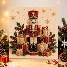 DIY Nutcracker Pearl And Diamond Painting Kit, Including Colorful Round Pearls And Rhinestones, Handmade Pearl And Diamond Art Set For Adults And Beginners, Holiday Gift - Sets - View 4