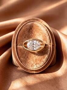 1pc Hollow Egg-Shaped Women's Ring, Elegant & Unique, Suitable For Party And Ball Wear, Exquisite Craftsmanship Jewelry Gift, Perfect Choice For Girlfriend Or Anniversary - Hollow Egg-shaped - View 3