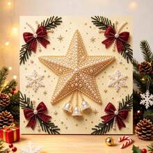 DIY Christmas Pearl And Diamond Painting Set, Including Colorful Round Pearls And Rhinestones, Handmade Pearl And Diamond Art Set For Adults And Beginners, Holiday Gift - Sets - View 1