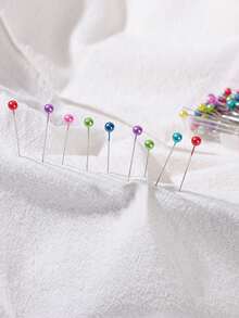 1box Colorful Headscarf Fixing Pins Pearl Headpins Hijab Pins - Colorful - View 7