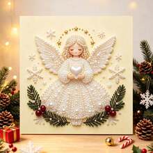 DIY Christmas Pearl And Diamond Painting Set, Including Colorful Round Pearls And Rhinestones, Handmade Pearl And Diamond Art Set For Adults And Beginners, Holiday Gift - Sets - View 1