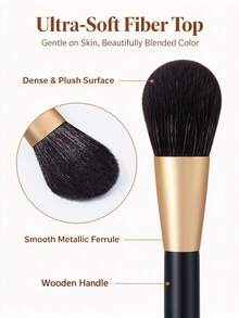 Professional Blush Brush,Makeup Brush For Blush,Bronzer&Loose Powder,Flawless Powder Application For Daily Makeup - Navy Blue - View 8