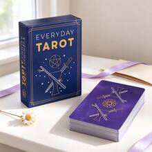 Everyday Tarot - Daily Tarot Minimalist Tarot Symbols With Starry Night Illustrations, Spiritual Interpretation For Daily Practice, Desktop Game Cards - SB18 - View 3