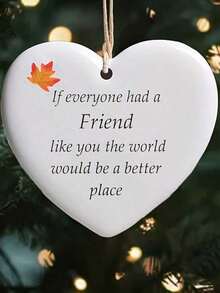 1pc New Friendship Hanging Ornament, 2D Flat Friendship Pendant, Wind Chime Decoration, Suitable For Christmas Tree Decoration And Year-Round Home Decor, Perfect Gift For Friends, Meaningful Keepsake, Flat Hanging Ornament - Multicolor - View 9
