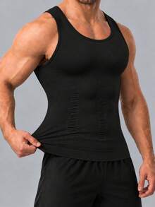 2 piezas Camiseta de tirantes de compresión transpirable y sin costuras para hombre para múltiples ocasiones - Multicolor - Ver 10