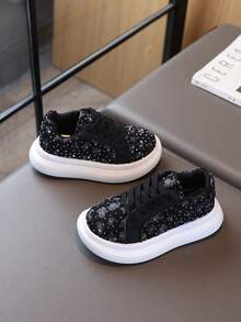 1 Pair Fashionable Versatile Infant Toddler Shoes With Print - Black - View 4