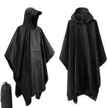 Unisex Hooded Waterproof Rain Poncho, Lightweight Reusable Outdoor Rain Cape, Suitable For Hiking, Camping, Fishing, Cycling, Travel, Emergency Rain Protection Gear - A - View 1