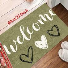 1pc New Valentine's Day Best Seller - Daily Decor - Holiday Decor - Romantic Heart - Welcome Letter Mat, Halloween, Room Decor, Halloween Decor, Suitable For Living Room, Bedroom, Indoor - Machine Washable - Flannel Material, Soft Texture, Skin-Friendly, No Pilling, Easy Care, Odorless - Perfect For Home Decor, Room Decor, Living Room Rug, Bedroom Rug, Bathroom Rug, Kitchen Rug, Area Rug, Hotel Decor - Area Rug, All Season - Multicolor - View 12