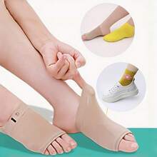 4pcs Soft Arch Support Sleeves, Black/Grey/Nude, Open-Toe Compression Foot Sleeves, Breathable Elastic Arch Support, Suitable For Flat Feet And High Arch Feet - Multicolor - View 2