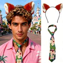1pc/Cute Realistic Fox Ear Headband, Suitable For Theme Park Outfits, Anime Conventions, Cosplay Parties - Multicolor - View 1