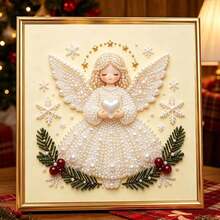 DIY Christmas Pearl And Diamond Painting Set, Including Colorful Round Pearls And Rhinestones, Handmade Pearl And Diamond Art Set For Adults And Beginners, Holiday Gift - Sets - View 5