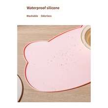 1pc Cute Cat Head Silicone Pet Feeding Mat, Waterproof Non-Slip Food Bowl Mat, Spill Resistant Easy Clean Pet Placemat For Cat Dog - Multicolor - View 7