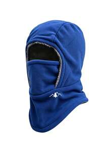 1pc New Autumn/Winter Mountain Pattern Print Fleece Lined Balaclava Hat, Unisex Warm Hooded Hat Suitable For Daily Outdoor Cycling Wear - Multicolor - View 11