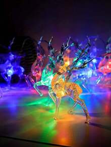 Christmas LED Reindeer String Lights, Suitable For Christmas Tree, New Year, Curtain, Indoor, Party, Bedroom Decoration, Battery Box Powered (Batteries Not Included), New Year Gift, Christmas Decoration Atmosphere Light - S1 Reindeer String Lights - View 13