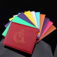 1pc PU Disabled Parking Permit Holder, 2-Sided Clear Document Protector, Fits UK European Disabled Permits, Car Dashboard Permit Display, Travel Passport Holder Card Bag, Holiday Essential Halloween Christmas, Storage Pouch Driving Travel Essential - Multicolor - View 12