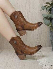 Women Ankle Boots & Booties - Khaki - View 4