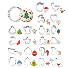 20pcs Christmas Cookie Cutter Set, Mini Christmas Cookie Cutters Stainless Steel Gingerbread Man, Tree, Snowflake, Candy, Candy Cane, Santa Claus, Snowman And More - View 11