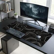 Black & White Map Extra Long Mouse Pad, Gaming Office Home Art Design, Gift For Friends And Family, Rubber Base, PC Laptop Study Desk Mat, Multiple Sizes, Computer Keyboard Pad, Non-Slip Durable Smooth - View 7