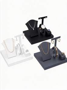 Velvet Jewelry Display Tower, Multi-Layer Storage Rack, Suitable For Countertop Display Cabinet - Multicolor - View 9