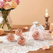 Rose Color Portable Small Mirror, Rose Gold Portable Small Mirror Party Favor - Multicolor - View 3