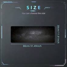 Starry Night Galaxy Gaming Mouse Pad Large Desk Mat, Non-Slip Rubber Base With Stitched Edge, XL Extended Computer Keyboard Desk Pad 35.4x15.7 Inch, Table Mat For Home Office & Gamers, Ideal Gift For Men Women - View 12